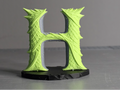 Drachenbuchstabe H Display-Skulptur Figur Deko Statue Fantasy Mittelalter