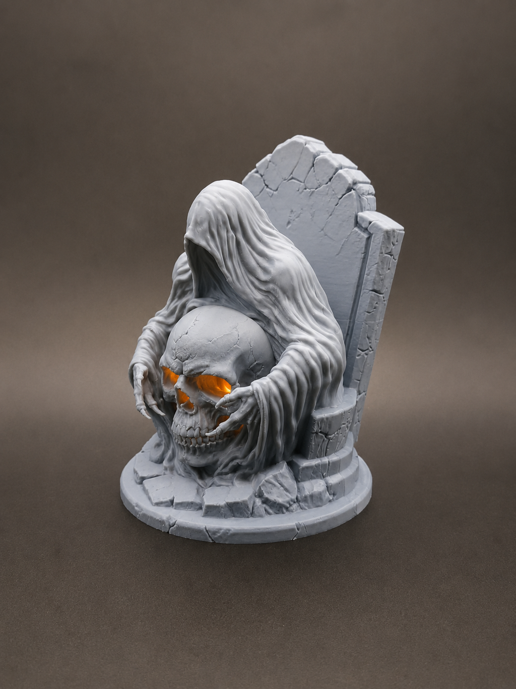 Sensenmann-Schädel Halloween Laterne Figur Deko