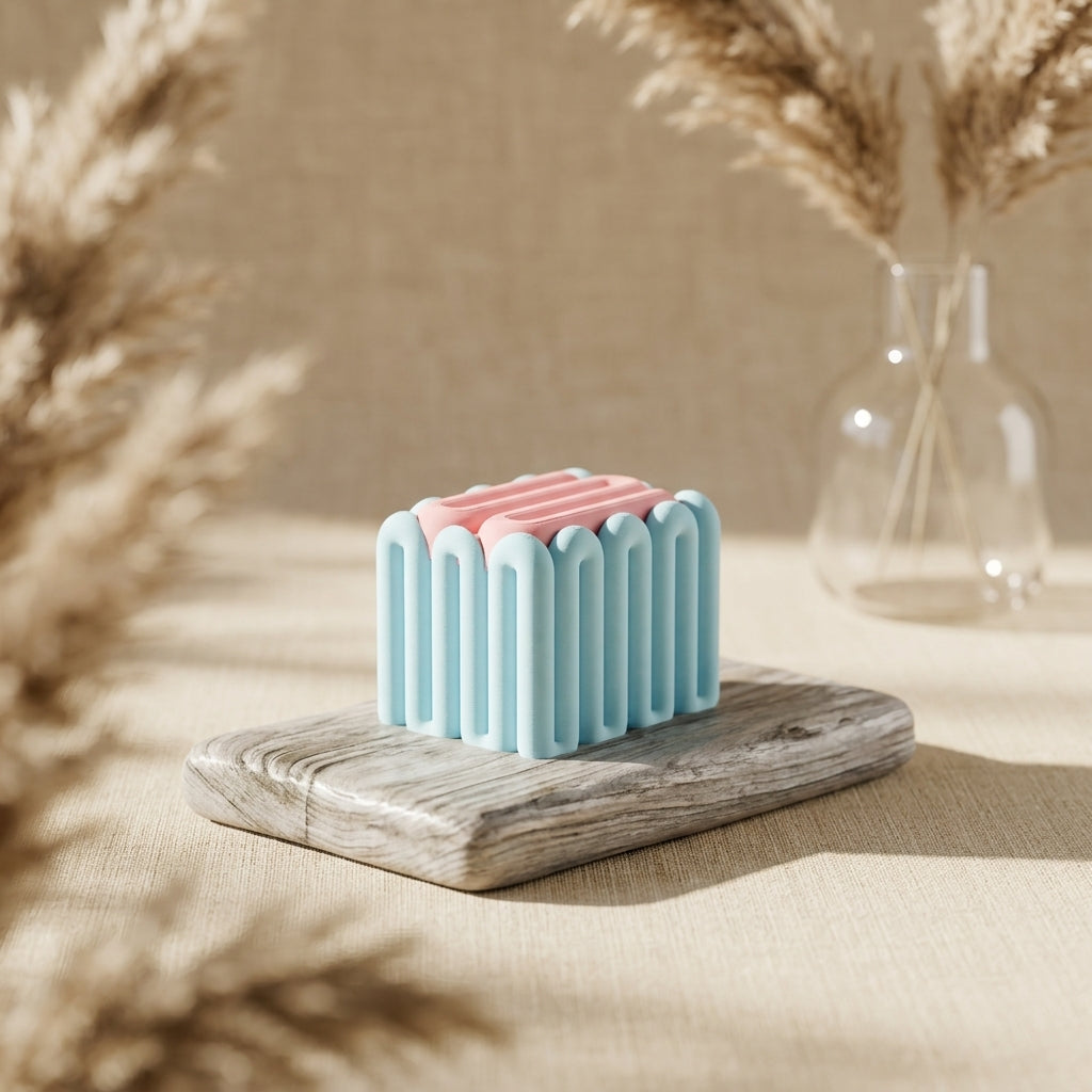 Dose mit Deckel Wellen-Design