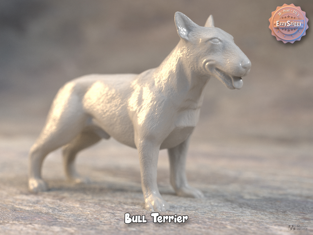 Bullterrier Figur Deko Statue Tierfigur Tiere Tierliebhaber Geschenk