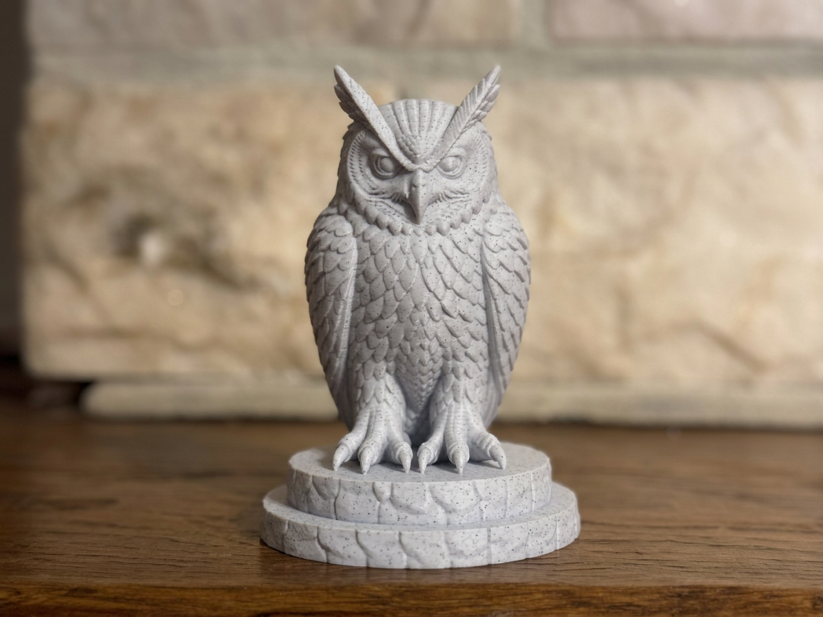 Skulptur Eule majestätisch Deko