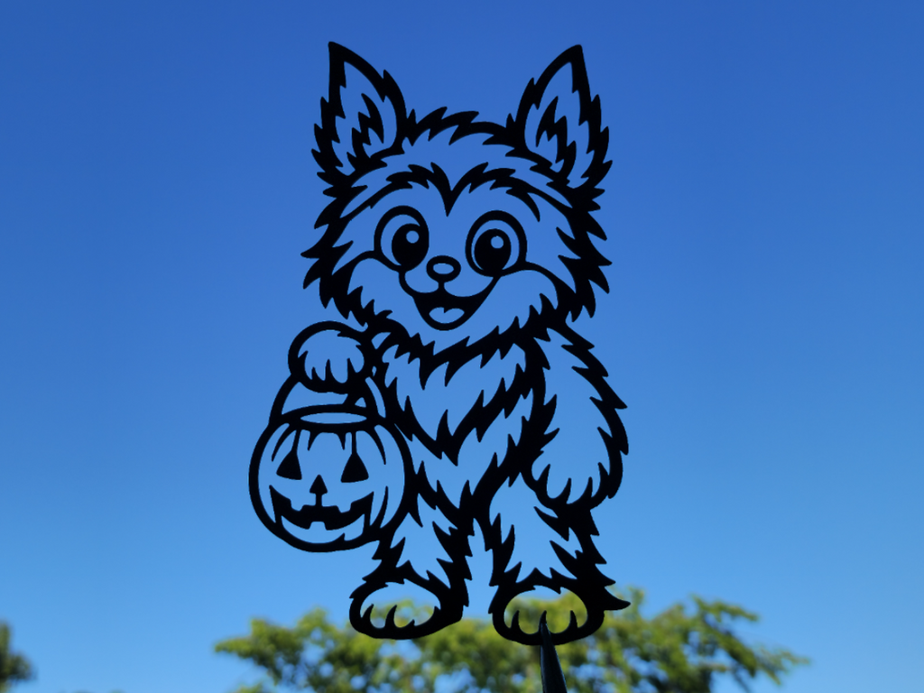 Niedliche Halloween Welpen Wandkunst Wandbild Wanddeko Wanddekoration Deko
