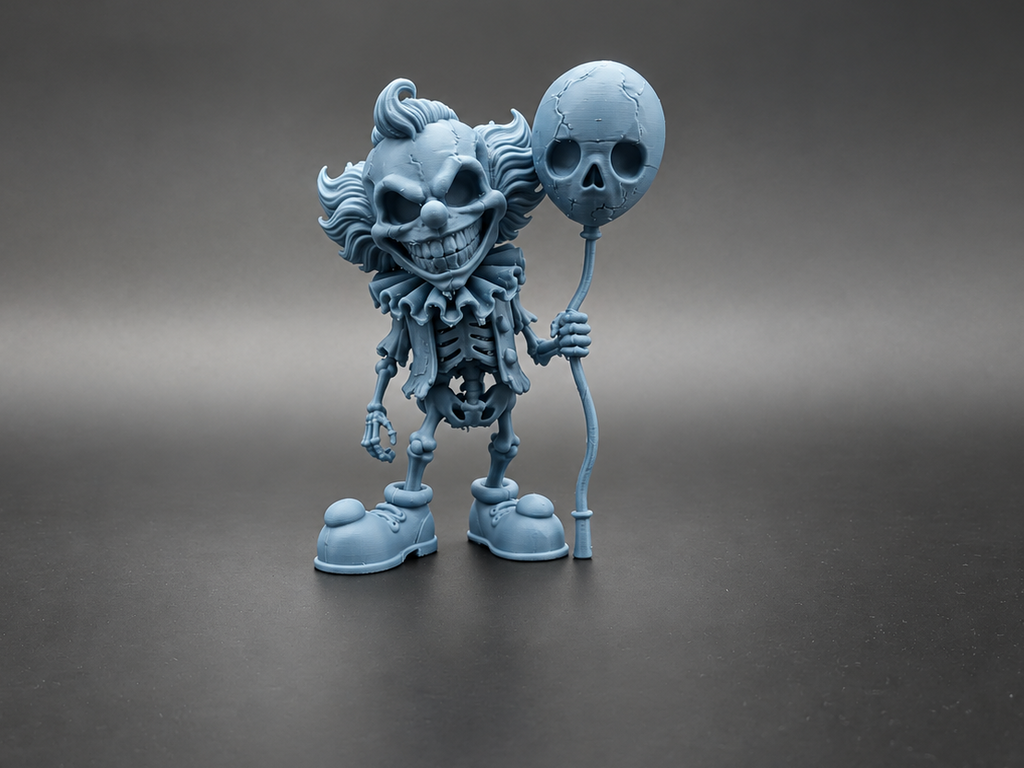 Twisted Carnival Halloween Skelett-Clown Figur Deko