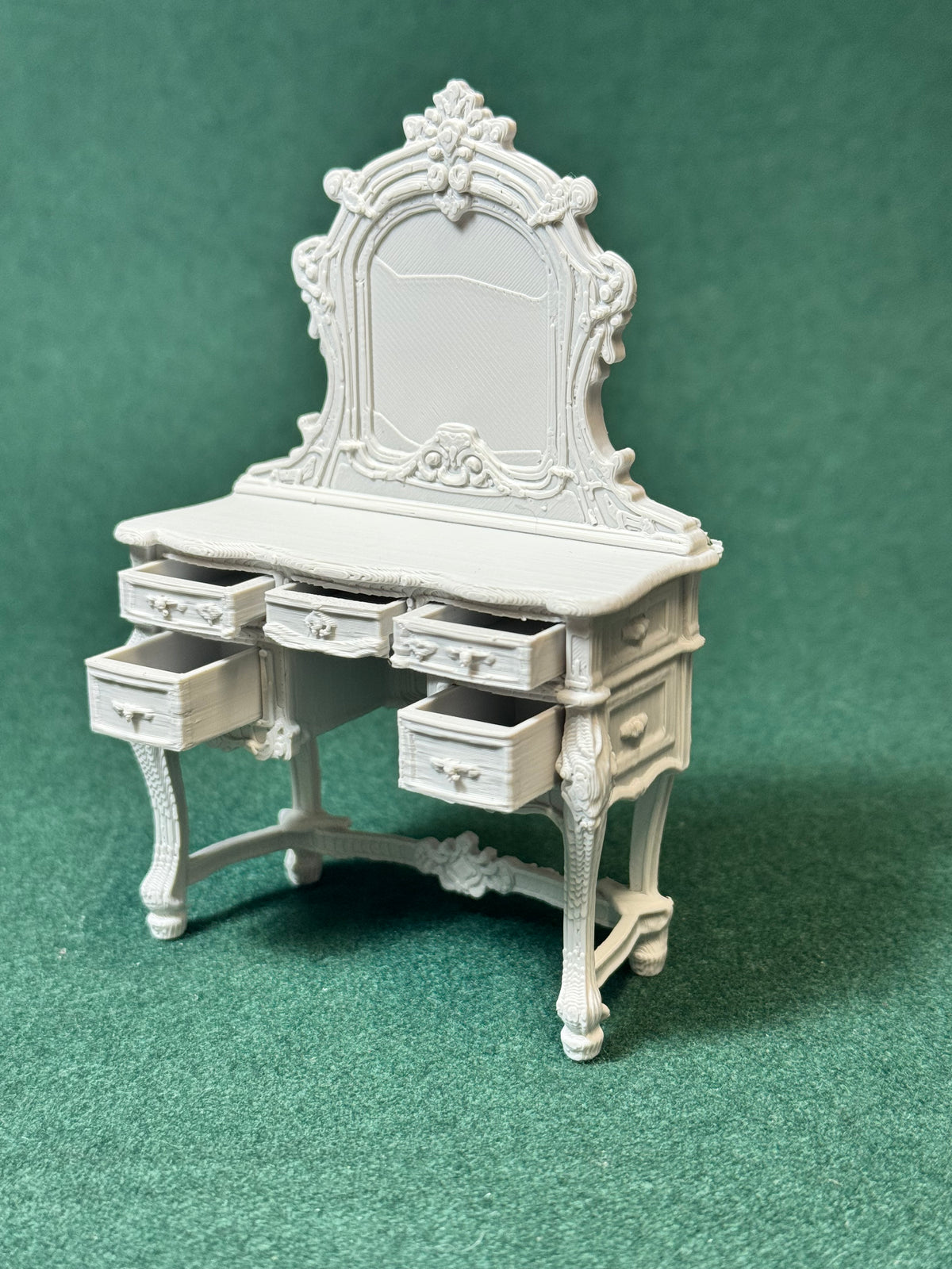 Rosemere Schminktisch 1:12 Puppenhaus Miniatur Puppenstube Diorama Vintage