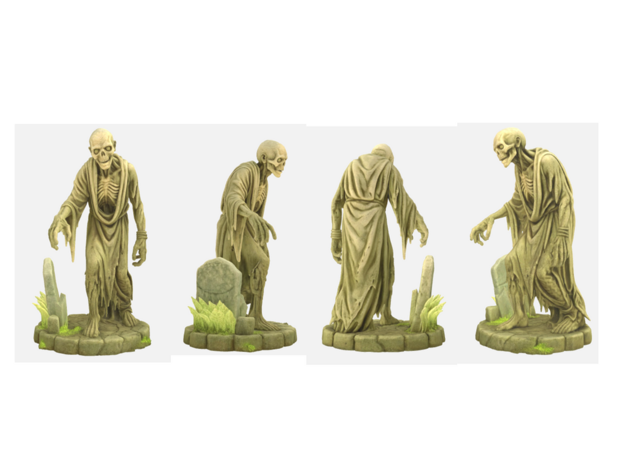 Zombie Horror-Serie Figur Deko Statue Halloween Grusel Gothic Skulptur