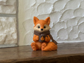 Figur Fuchs am Lagerfeuer Deko