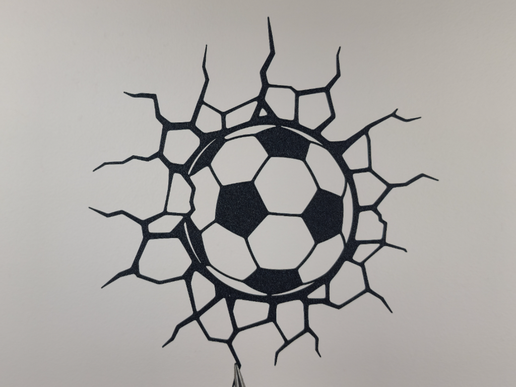Fußball durchbricht Wandkunst Wandbild Wanddeko Wanddekoration Wohnzimmer