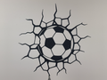 Fußball durchbricht Wandkunst Wandbild Wanddeko Wanddekoration Wohnzimmer