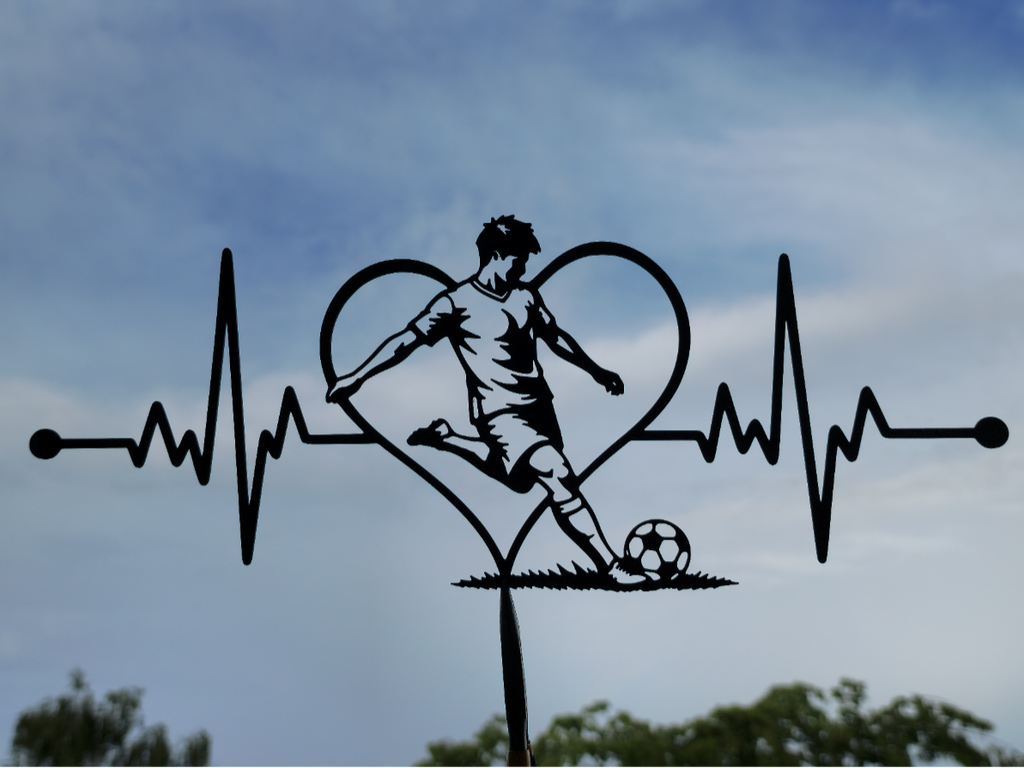 Fußball Herzschlag Wandkunst Wandbild Wanddeko Wanddekoration Valentinstag