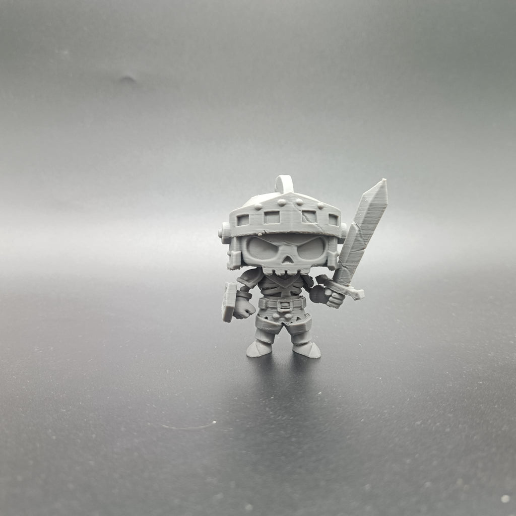 Untoter Ritter Chibi Süßes Knochenkrieger Figur Deko