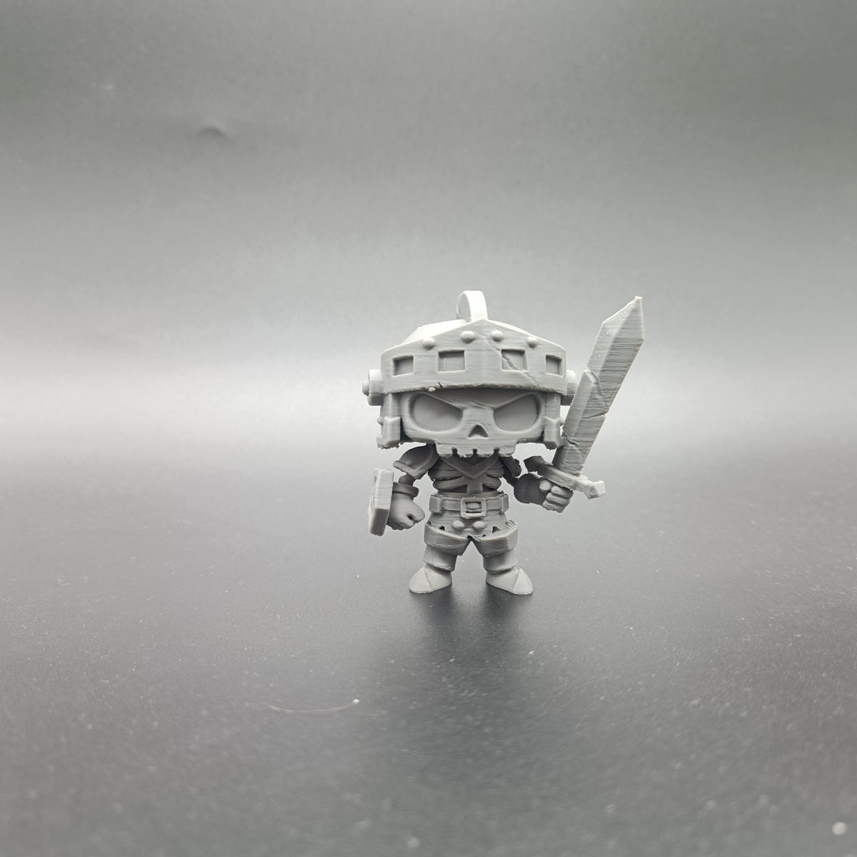 Untoter Ritter Chibi Süßes Knochenkrieger Figur Deko