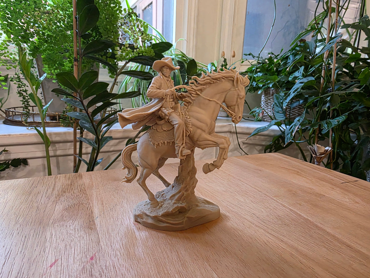 Cowboy Western Skulptur Bronze-Optik