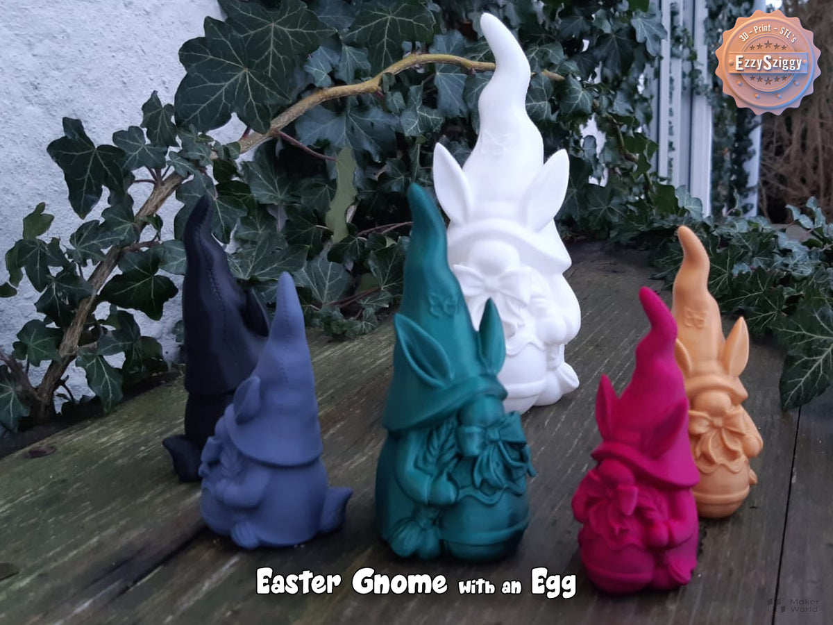 Ostergnom mit Ei Figur Deko Statue Ostern Osterdeko Frühling Gartenzwerg