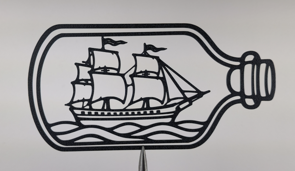 Schiff in der Flasche Wandkunst Wandbild Wanddeko Wanddekoration Deko