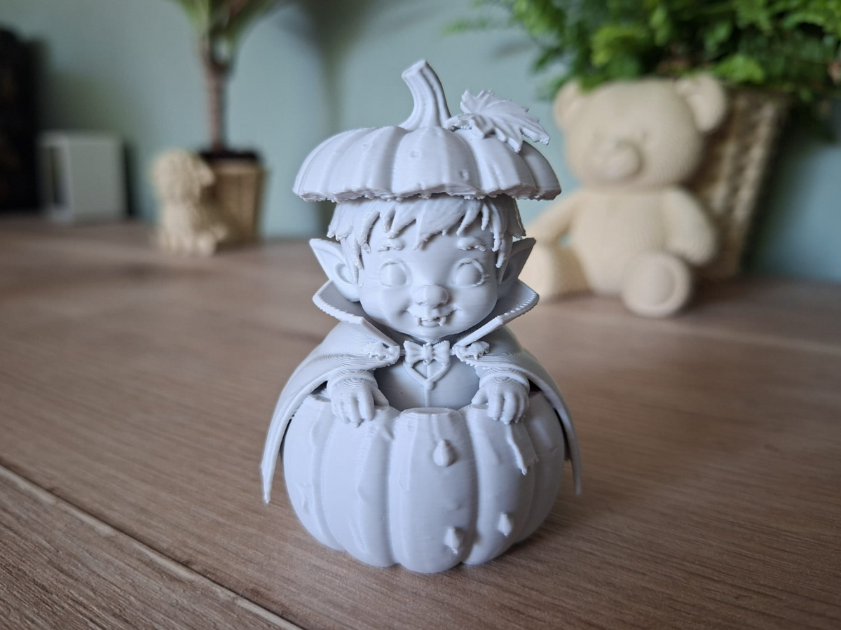 Kürbis-Vampir-Baby Süße Halloween-Deko Figur Deko Statue Grusel Gothic süß