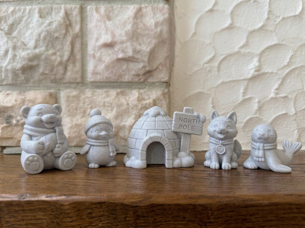 Arktis Weihnachtsfiguren Set 5-teilig