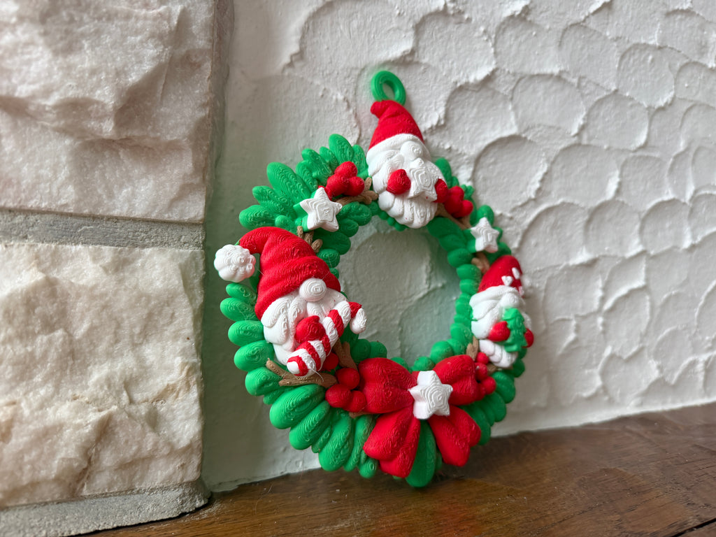 Weihnachtskranz mit Wichteln Türkranz Deko