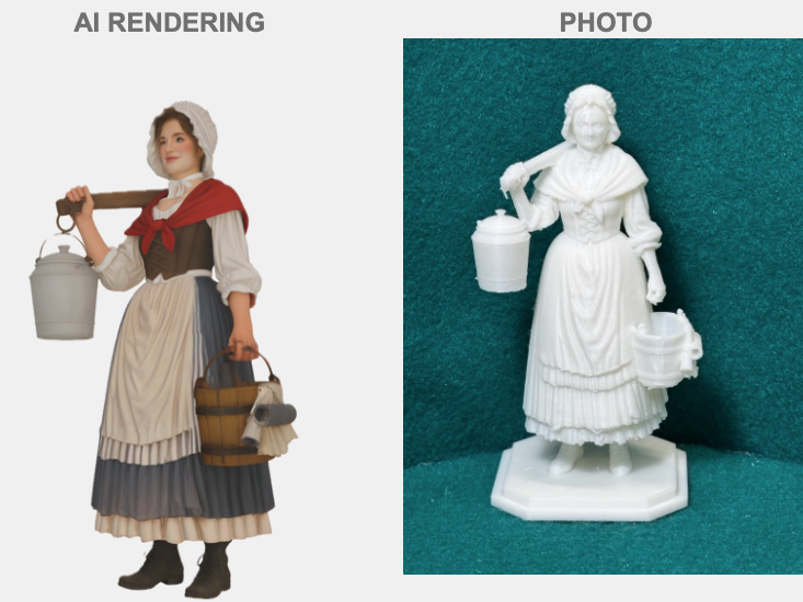 Milchmädchen Mysteriöser Charakter Figur Deko Statue Puppenhaus Miniatur
