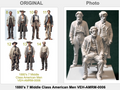 Amerikanische Männer der Mittelschicht der 1880er Jahre Figur Deko Statue