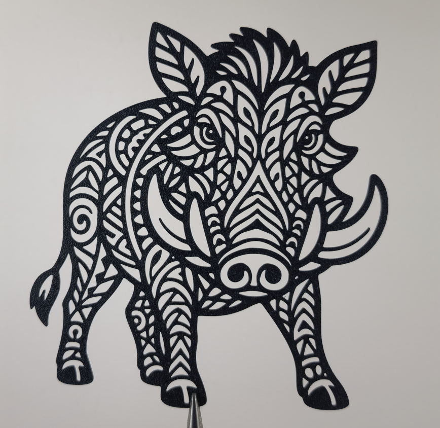 Tribales Wildschwein Wandkunst Wandbild Wanddeko Wanddekoration Wohnzimmer
