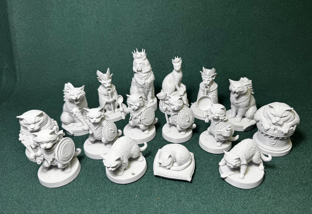 Katzen Vielleicht Hunde vs. C Figur Deko Statue Fantasy Mittelalter Tiere
