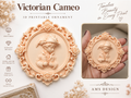Viktorianisches Kamee-Ornament Elegante Barock-Dekoration Figur Deko