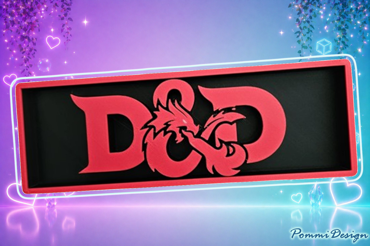 D&D | Panneau inspiré de Donjons et Dragons - Fan Art - Merchandising-PANNEAU/Écusson