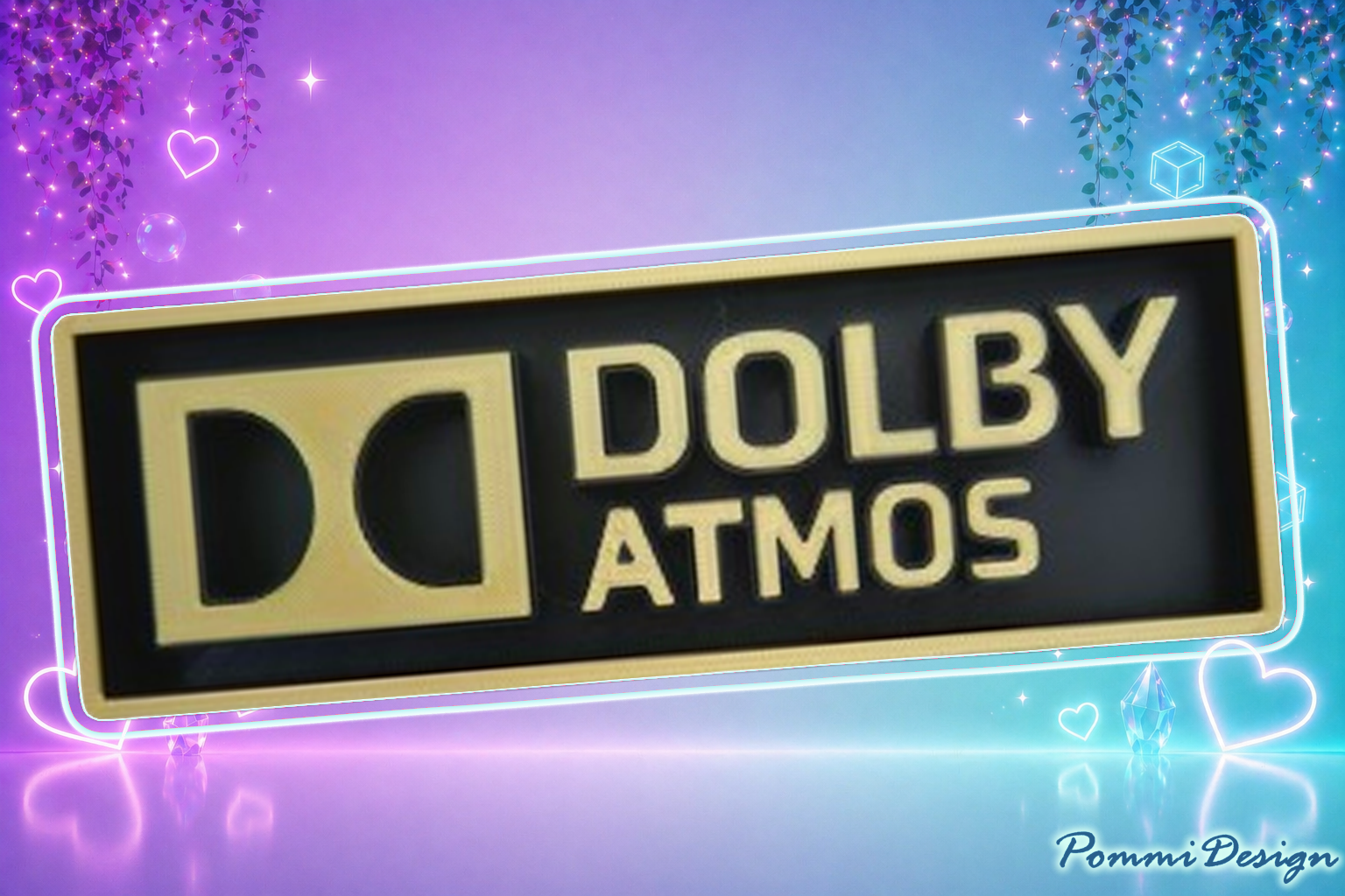 DolbyAtmos inspiriertes Schild - Fan Art - Merchandise-SIGN/Schild