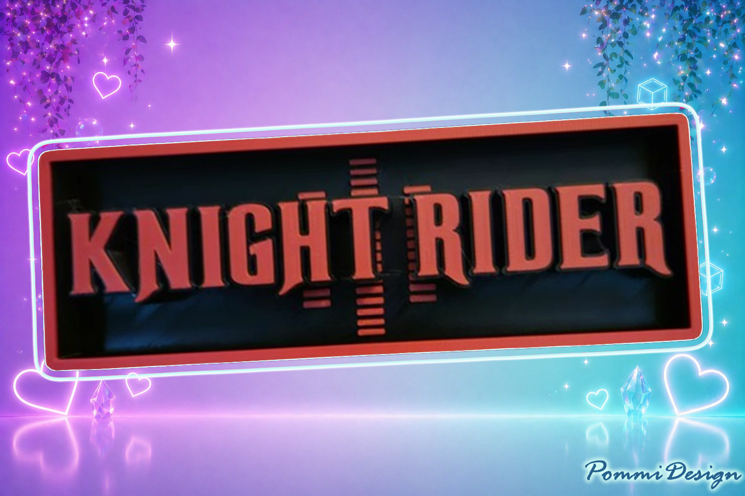 KnightRider - inspiriertes Schild - Fan Art - Merchandise-SIGN/Schild