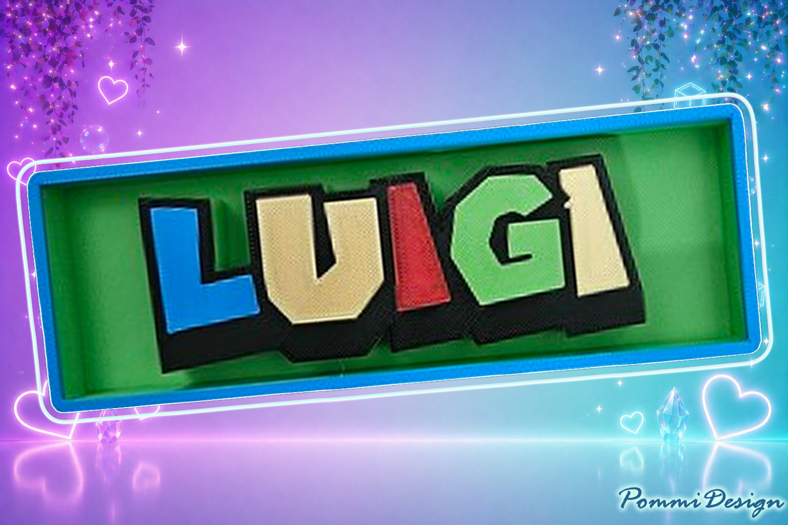 Luigi-Inspired Sign - Fan Art - Merchandise-SIGN/Shield