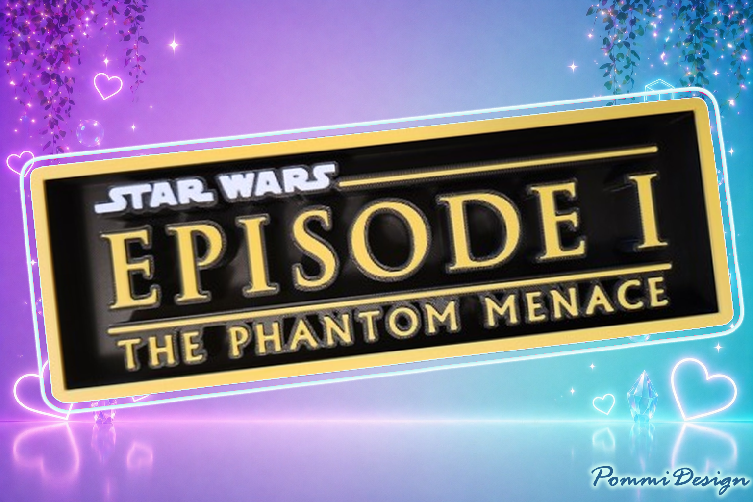 Star Wars Phantom Menace - inspiriertes Schild - Fan Art - Merchandise-SIGN/Schild