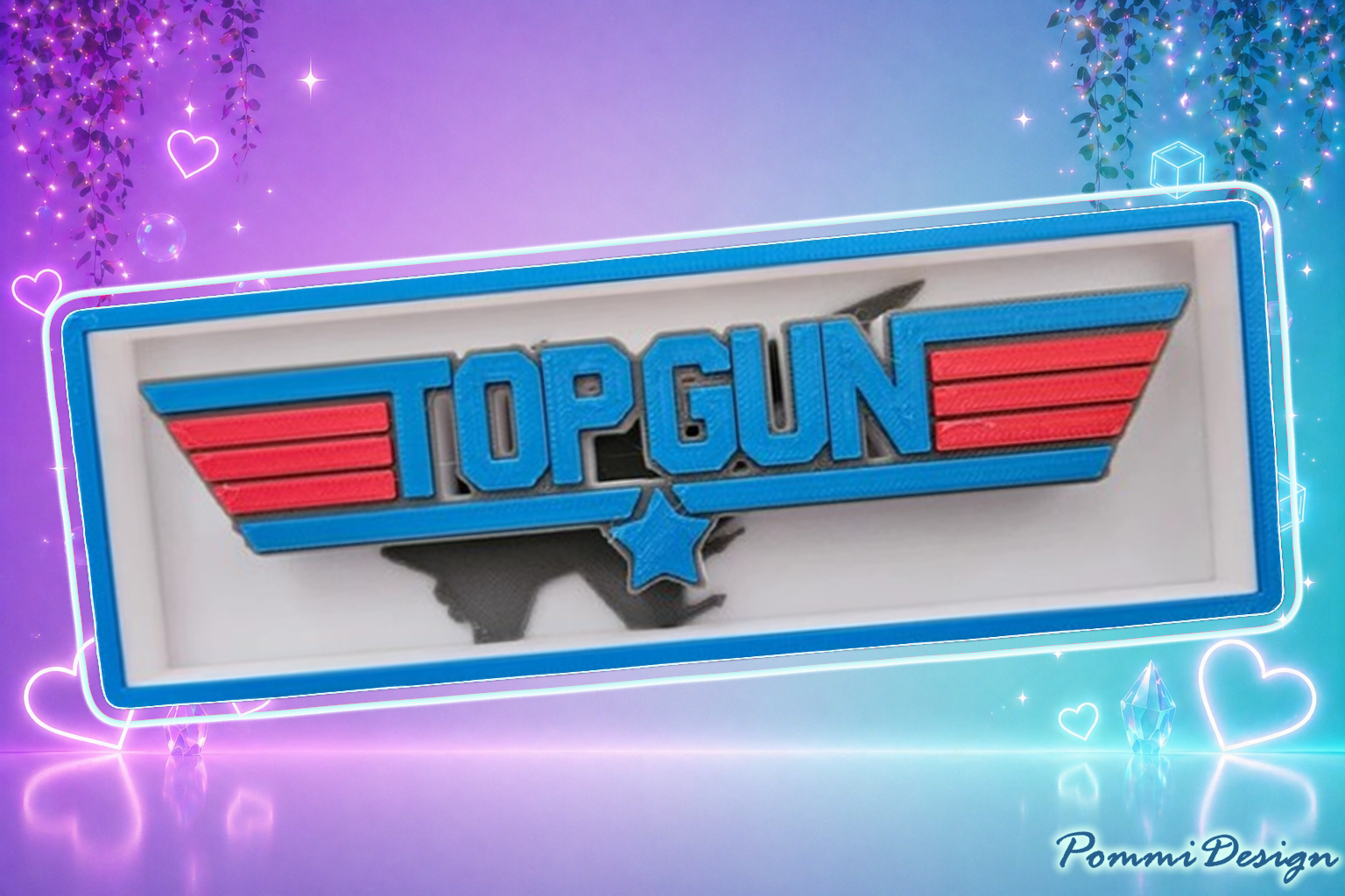 Inspiré de TOPGUN - Fan Art - Marchandise-ENSEIGNE/Plaque Jeu/TV