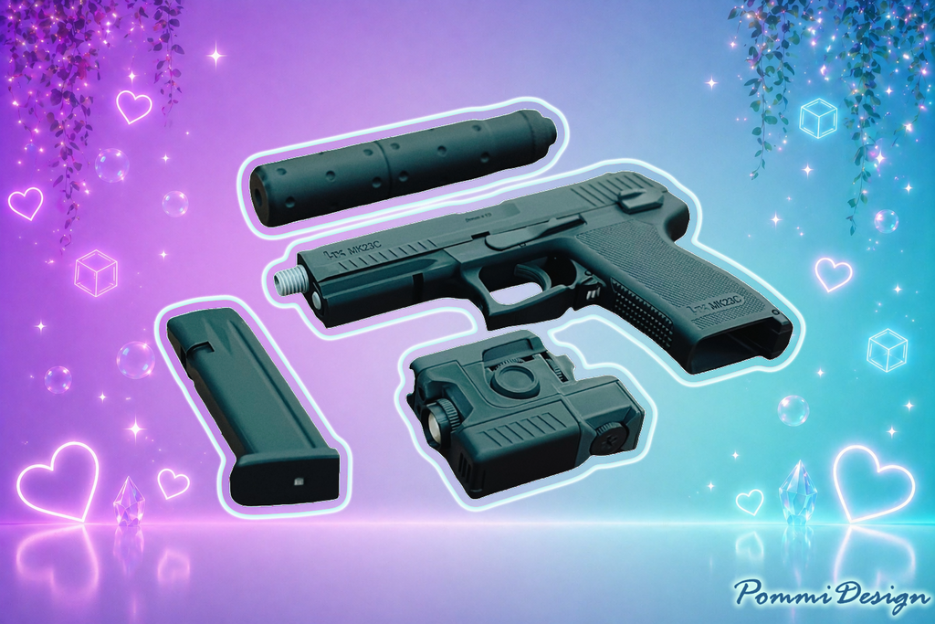Metal Gear Solid - SOCOM MK23 C (Snakes Pistole) [ Keine echte Waffe]Merchandise | Cosplay | Replika