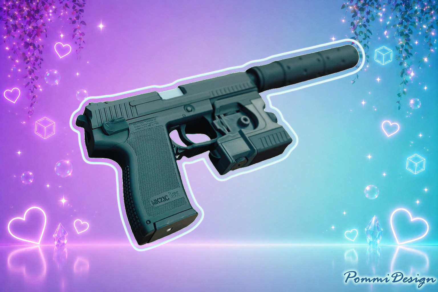 Metal Gear Solid - SOCOM MK23 C (Snakes Pistole) [ Keine echte Waffe]Merchandise | Cosplay | Replika