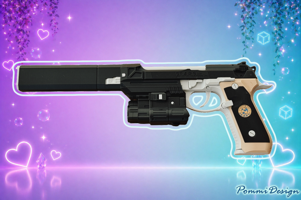 Resident Evil – Beretta 92F Samurai Edge / Wesker | Merchandise | Replika Pistole FREE SHIPPING