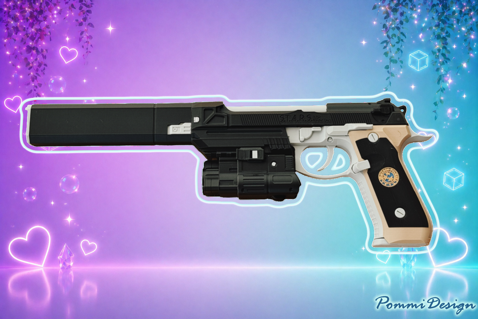 Resident Evil – Beretta 92F Samurai Edge / Wesker | Merchandise | Replika Pistole FREE SHIPPING