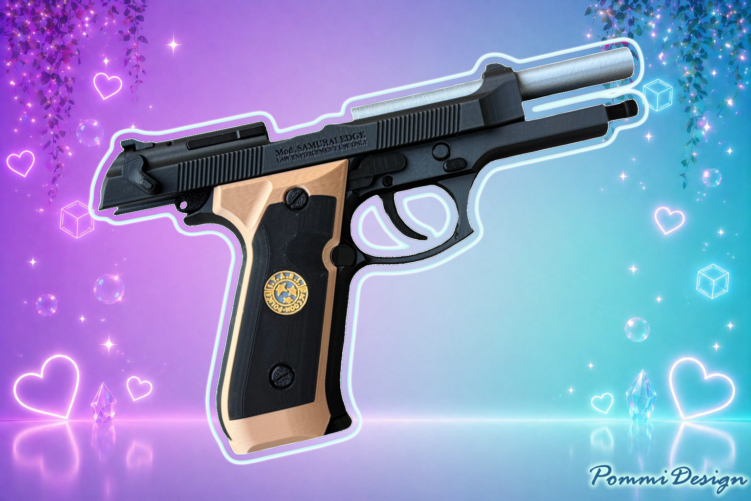Resident Evil – Beretta 92F Samurai Edge | Merchandise | Replika Pistole FREE SHIPPING