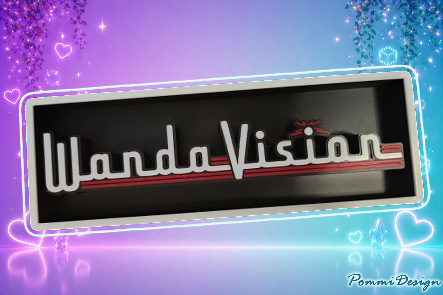 Inspiré de WandaVision - Fan Art - Marchandise-ENSEIGNE/Panneau Jeu/TV Panneau