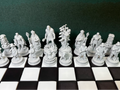 Hans und die Bohnenranke Schachset Schachspiel Sammlerstück Fantasy Deko