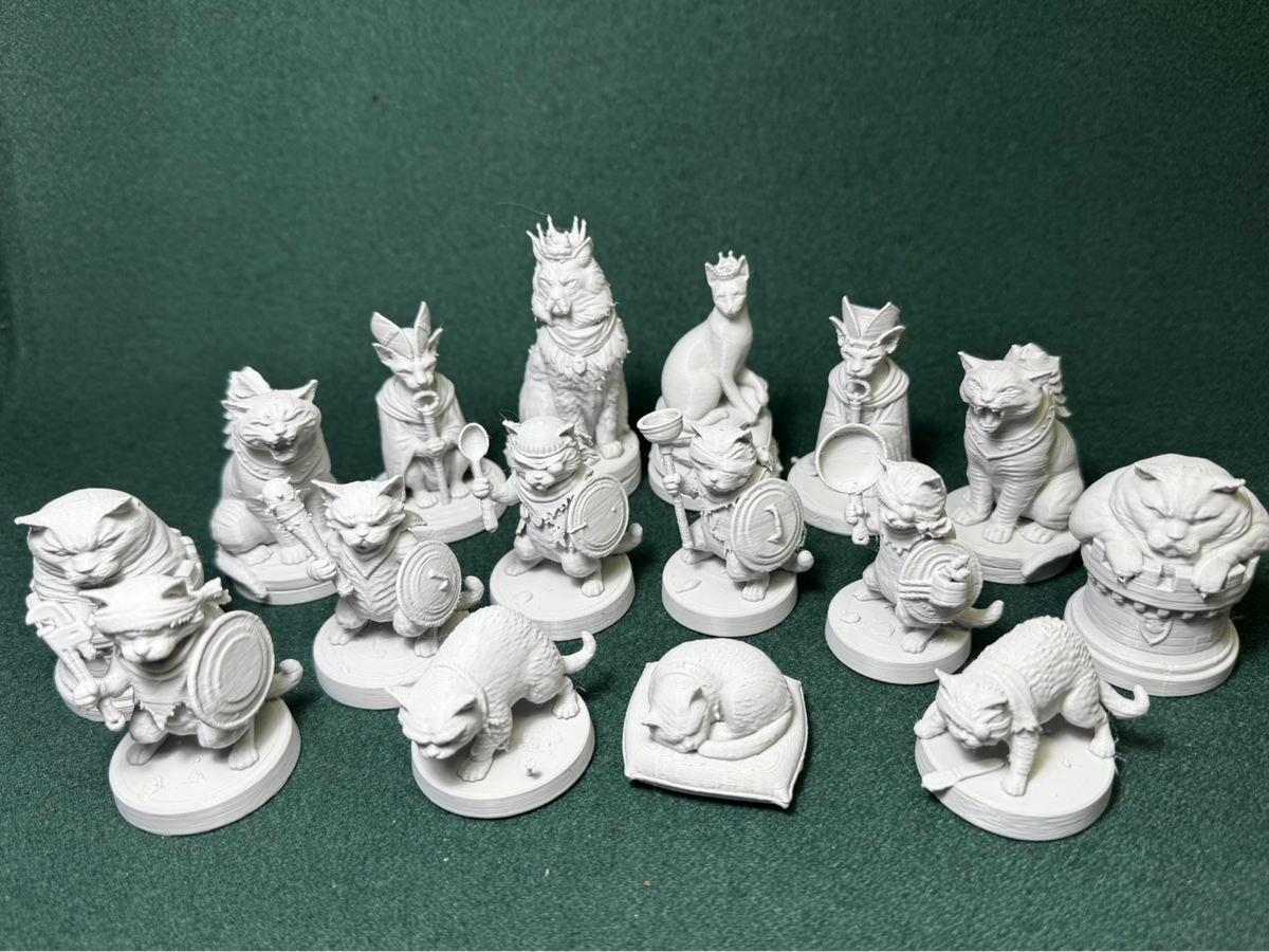 Katzen Vielleicht Hunde vs. C Figur Deko Statue Fantasy Mittelalter Tiere