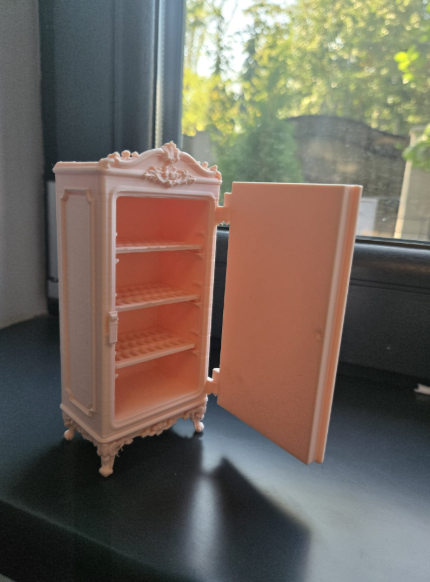 Vintage Mini Kühlschrank 1:12 Puppenhaus Miniatur Puppenstube Diorama