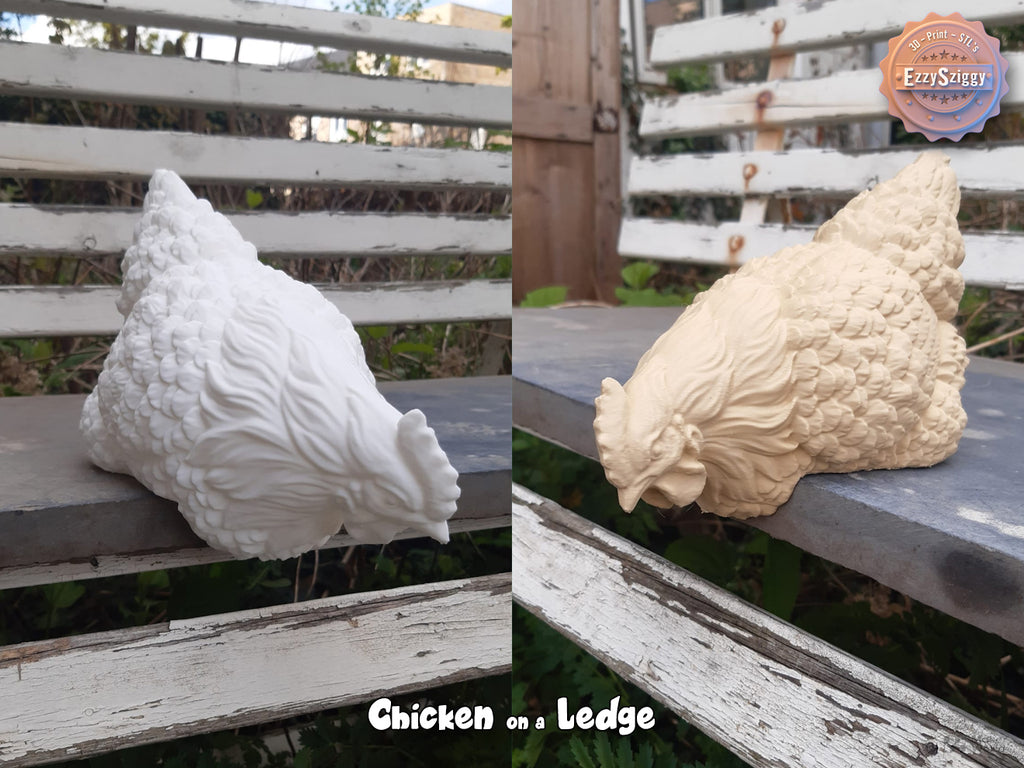 Huhn auf einem Sims Figur Deko Statue Ostern Osterdeko Frühling Tierfigur