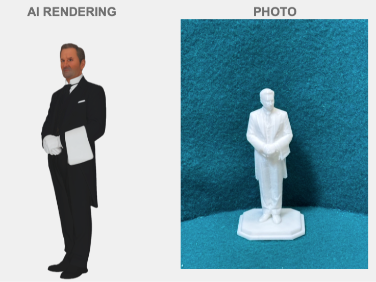 Butler Geheimnisvolle Figur Deko Statue Puppenhaus Miniatur Puppenstube