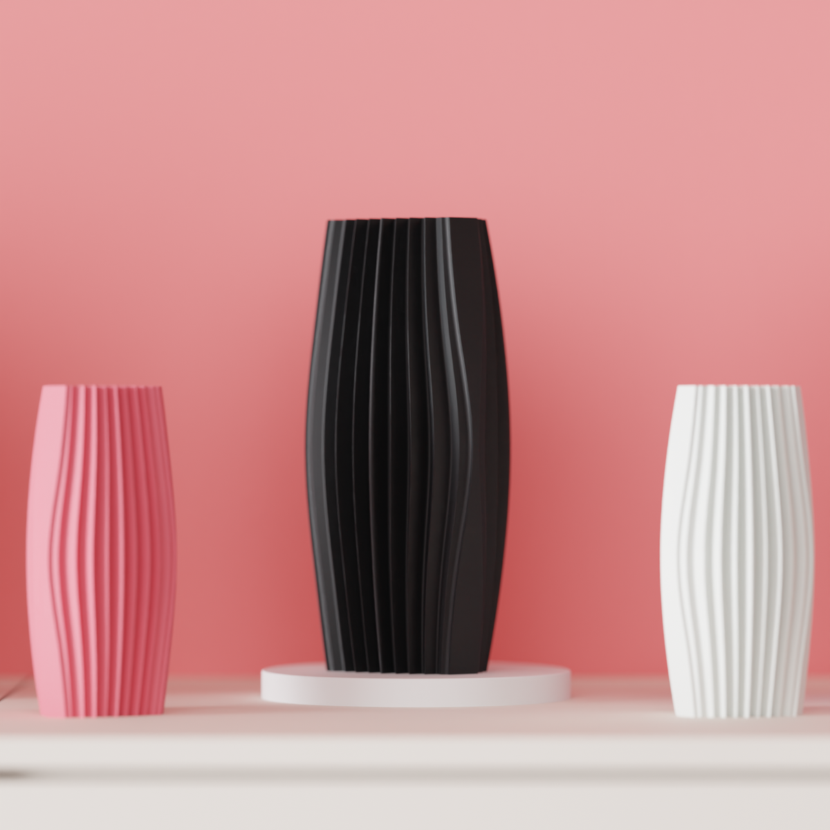 Vase Dreifach-Wellen - Modern