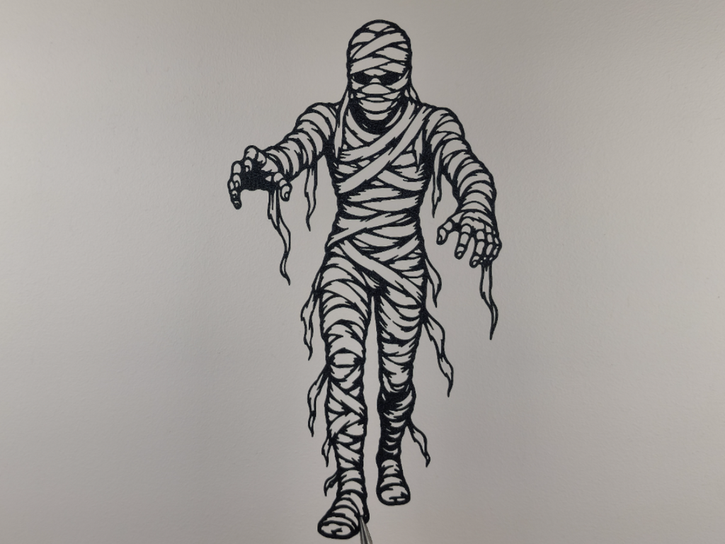 Wandelnde Mumie Wandkunst Wandbild Wanddeko Wanddekoration Halloween Deko