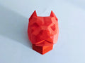 Pitbull Kopf Wanddeko Low Poly