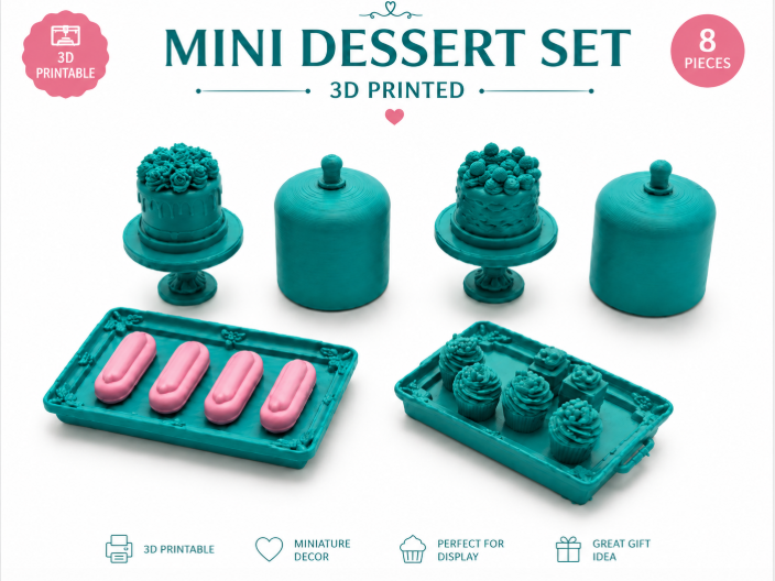 Victorianische Bäckerei Dessert-Set Puppenhaus Miniaturen 1:12 Puppenstube