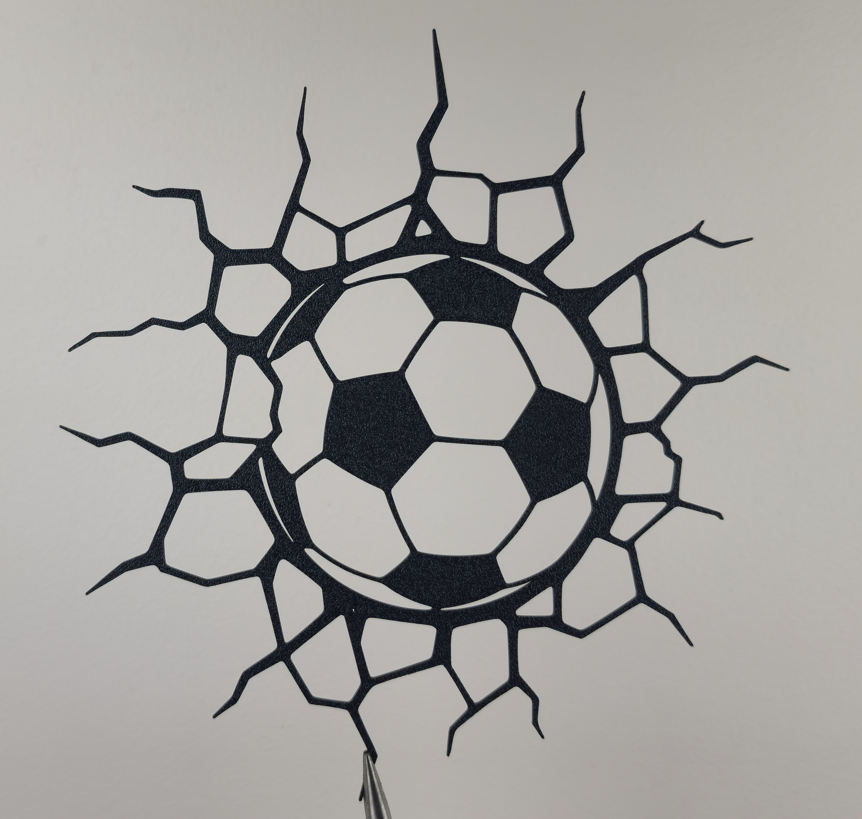 Fußball durchbricht Wandkunst Wandbild Wanddeko Wanddekoration Wohnzimmer