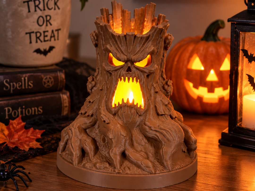 Der verfluchte Baum Gruseliger Teelichthalter Kerzenhalter Deko Halloween
