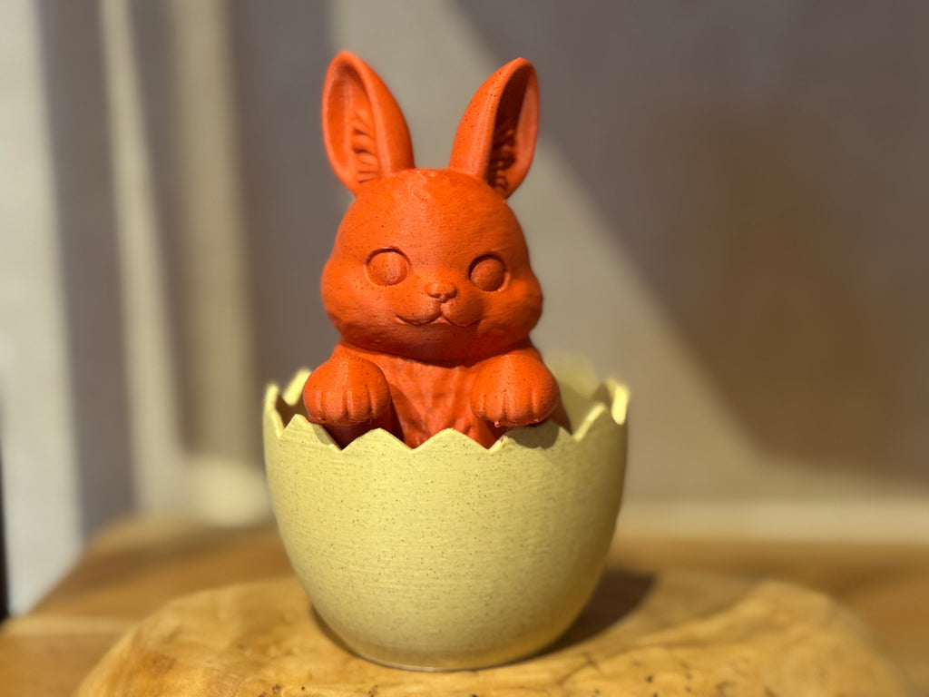 Osterfigur Hase im Ei Deko